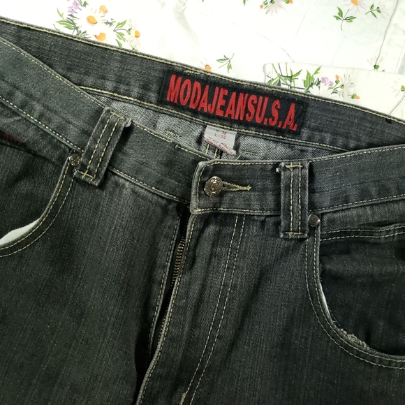 Broken in Dark Moda mens jeans 38/ 30. - Picture 5 of 8